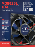 Вентилятор  VD8025L Ball (качения) 24V - st-e.info - Сургут