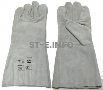 Перчатки-краги для сварщика пятипалые серые - st-e.info - Сургут