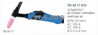 Горелка для аргонодуговой сварки TIG SR-P 17 FX TBi  8 м (газовое охлаждение) - st-e.info - Сургут