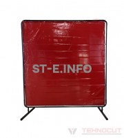 Экран защитный 1.74х1.74m, красный - st-e.info - Сургут